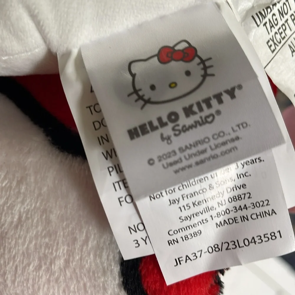 Hello Kitty Throw Pillow & Plush Blanket Set 60x90” Cute Cat Pink Red Nogginz